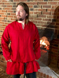 Crimson Red Linen Tunic