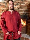 Biking Red Linen Tunic