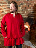 Crimson Red Linen Tunic