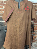 Short Sleeve Embroidered Tunic