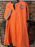 Short Sleeved Embroidered Tunic