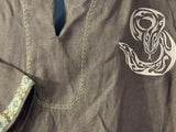 Short Sleeve Embroidered Tunic