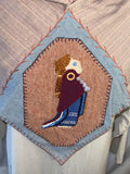Hand Embroidered Wool Viking Hood